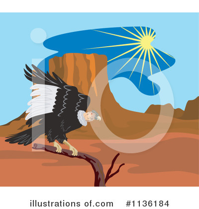 Royalty-Free (RF) Vulture Clipart Illustration by patrimonio - Stock Sample #1136184