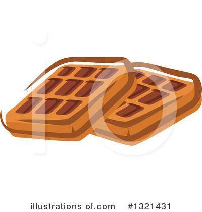 Waffle Clipart #1321431 by Vector Tradition SM