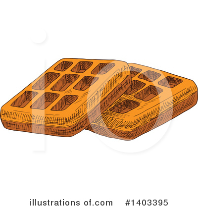 Waffle Clipart #1403395 by Vector Tradition SM