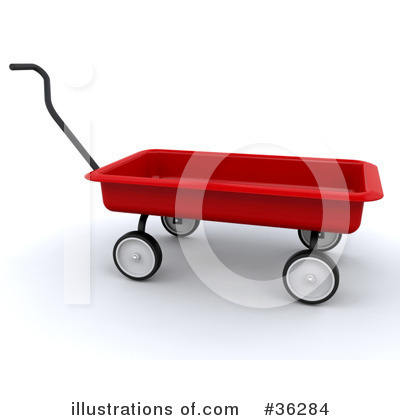 Royalty-Free (RF) Wagon Clipart Illustration by KJ Pargeter - Stock Sample #36284