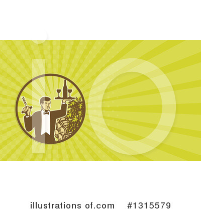 Royalty-Free (RF) Waiter Clipart Illustration by patrimonio - Stock Sample #1315579