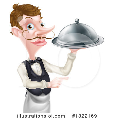 Royalty-Free (RF) Waiter Clipart Illustration by AtStockIllustration - Stock Sample #1322169