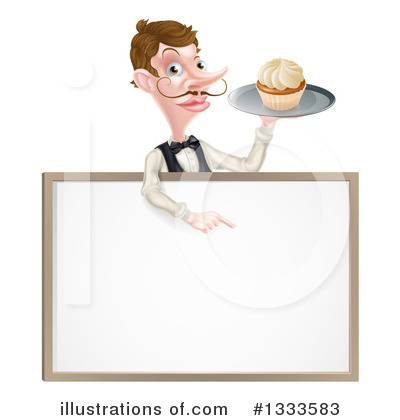 Royalty-Free (RF) Waiter Clipart Illustration by AtStockIllustration - Stock Sample #1333583