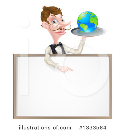 Royalty-Free (RF) Waiter Clipart Illustration by AtStockIllustration - Stock Sample #1333584