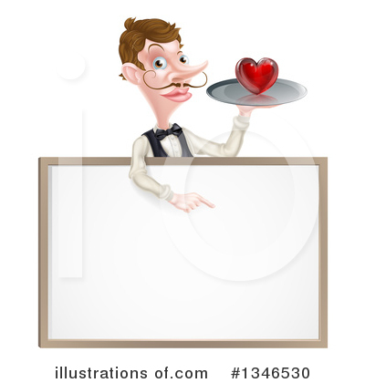 Royalty-Free (RF) Waiter Clipart Illustration by AtStockIllustration - Stock Sample #1346530