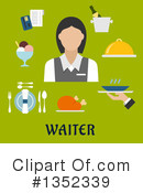 Waiter Clipart #1352339 by Vector Tradition SM
