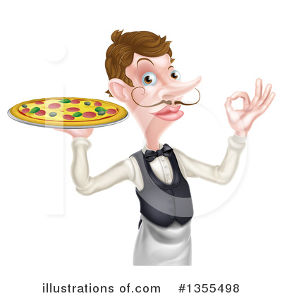 Royalty-Free (RF) Waiter Clipart Illustration by AtStockIllustration - Stock Sample #1355498