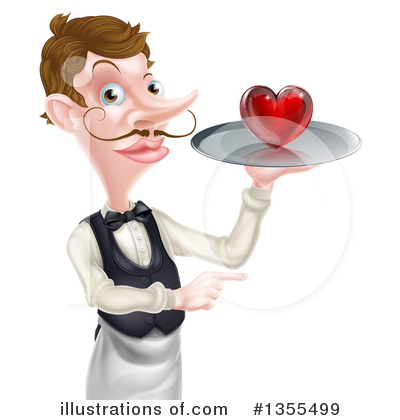 Royalty-Free (RF) Waiter Clipart Illustration by AtStockIllustration - Stock Sample #1355499