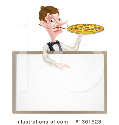 Royalty-Free (RF) Waiter Clipart Illustration by AtStockIllustration - Stock Sample #1361523