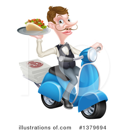 Royalty-Free (RF) Waiter Clipart Illustration by AtStockIllustration - Stock Sample #1379694