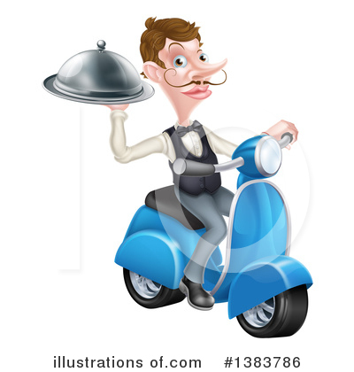 Royalty-Free (RF) Waiter Clipart Illustration by AtStockIllustration - Stock Sample #1383786