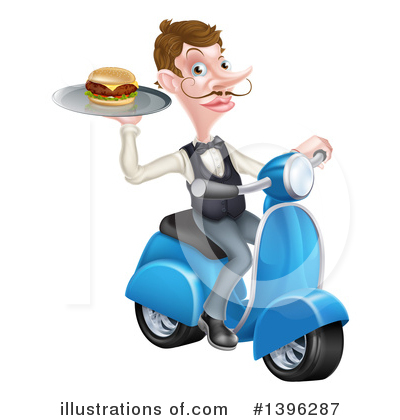 Royalty-Free (RF) Waiter Clipart Illustration by AtStockIllustration - Stock Sample #1396287