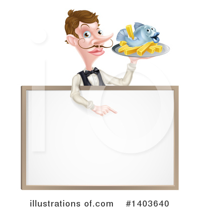 Royalty-Free (RF) Waiter Clipart Illustration by AtStockIllustration - Stock Sample #1403640