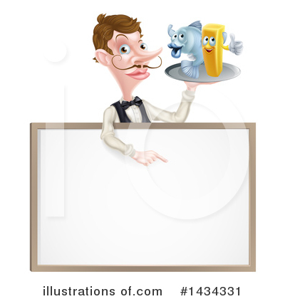 Royalty-Free (RF) Waiter Clipart Illustration by AtStockIllustration - Stock Sample #1434331