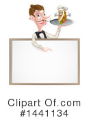 Waiter Clipart #1441134 by AtStockIllustration