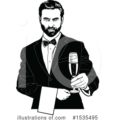 Royalty-Free (RF) Waiter Clipart Illustration by dero - Stock Sample #1535495