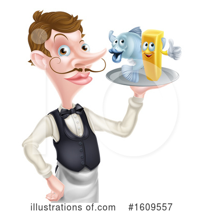 Royalty-Free (RF) Waiter Clipart Illustration by AtStockIllustration - Stock Sample #1609557