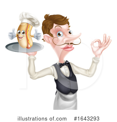 Royalty-Free (RF) Waiter Clipart Illustration by AtStockIllustration - Stock Sample #1643293