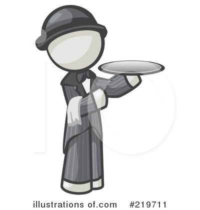 Waiter Clipart #219711 by Leo Blanchette