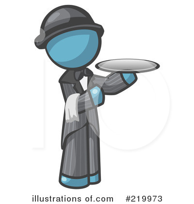 Waiter Clipart #219973 by Leo Blanchette
