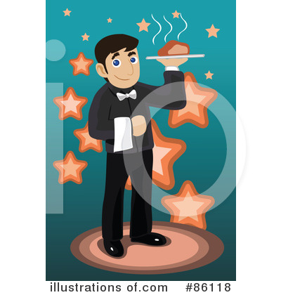 Royalty-Free (RF) Waiter Clipart Illustration by mayawizard101 - Stock Sample #86118