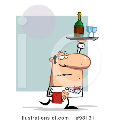 Royalty-Free (RF) Waiter Clipart Illustration by Hit Toon - Stock Sample #93131