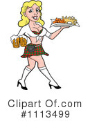 Waitress Clipart #1113499 by LaffToon