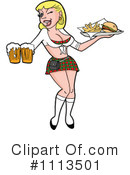 Waitress Clipart #1113501 by LaffToon