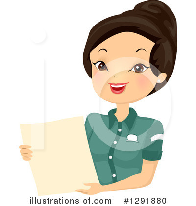 Royalty-Free (RF) Waitress Clipart Illustration by BNP Design Studio - Stock Sample #1291880