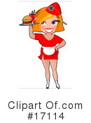 Waitress Clipart #17114 by Maria Bell