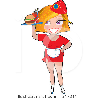 Waitress Clipart #17211 by Maria Bell
