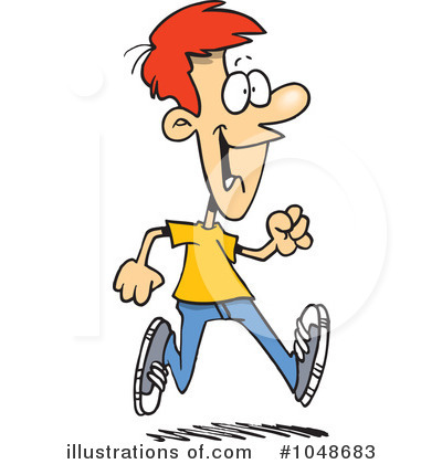 Royalty-Free (RF) Walking Clipart Illustration by toonaday - Stock Sample #1048683