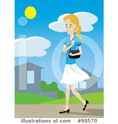 Royalty-Free (RF) Walking Clipart Illustration by Rosie Piter - Stock Sample #90570