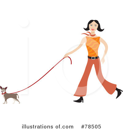 Royalty-Free (RF) Walking Dog Clipart Illustration by Prawny - Stock Sample #78505