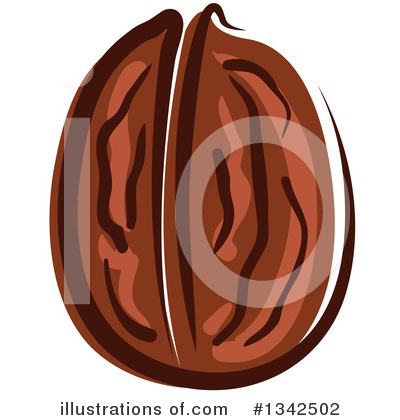 Royalty-Free (RF) Walnut Clipart Illustration by Vector Tradition SM - Stock Sample #1342502