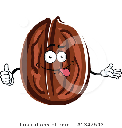 Royalty-Free (RF) Walnut Clipart Illustration by Vector Tradition SM - Stock Sample #1342503