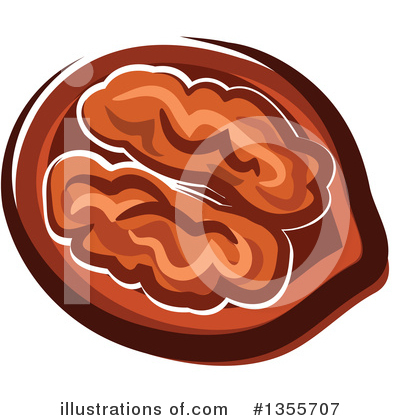 Royalty-Free (RF) Walnut Clipart Illustration by Vector Tradition SM - Stock Sample #1355707