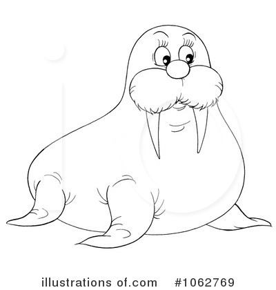 Royalty-Free (RF) Walrus Clipart Illustration by Alex Bannykh - Stock Sample #1062769