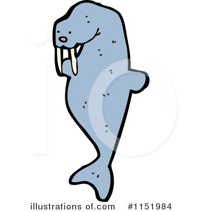 Royalty-Free (RF) Walrus Clipart Illustration by lineartestpilot - Stock Sample #1151984