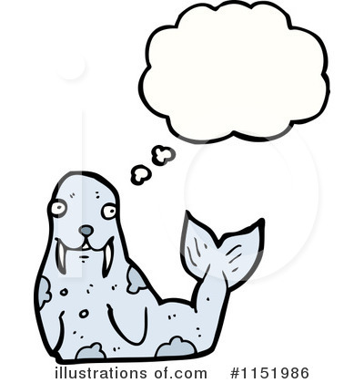 Royalty-Free (RF) Walrus Clipart Illustration by lineartestpilot - Stock Sample #1151986