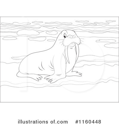 Royalty-Free (RF) Walrus Clipart Illustration by Alex Bannykh - Stock Sample #1160448