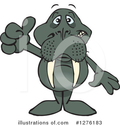 Royalty-Free (RF) Walrus Clipart Illustration by Dennis Holmes Designs - Stock Sample #1276183