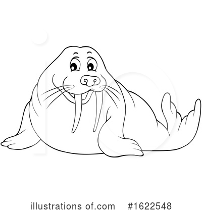 Royalty-Free (RF) Walrus Clipart Illustration by visekart - Stock Sample #1622548