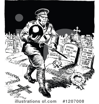 Royalty-Free (RF) War Cartoon Clipart Illustration by Prawny Vintage - Stock Sample #1207008