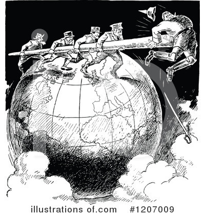 Royalty-Free (RF) War Cartoon Clipart Illustration by Prawny Vintage - Stock Sample #1207009