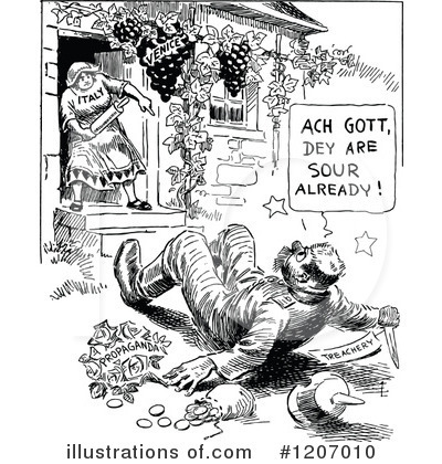 Royalty-Free (RF) War Cartoon Clipart Illustration by Prawny Vintage - Stock Sample #1207010