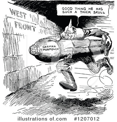 Royalty-Free (RF) War Cartoon Clipart Illustration by Prawny Vintage - Stock Sample #1207012