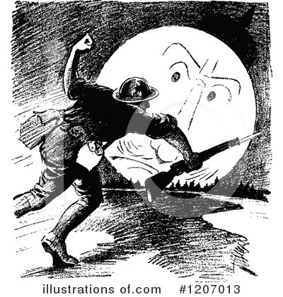 Royalty-Free (RF) War Cartoon Clipart Illustration by Prawny Vintage - Stock Sample #1207013