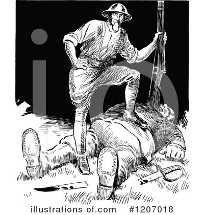 Royalty-Free (RF) War Cartoon Clipart Illustration by Prawny Vintage - Stock Sample #1207018