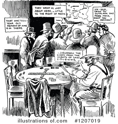 Royalty-Free (RF) War Cartoon Clipart Illustration by Prawny Vintage - Stock Sample #1207019